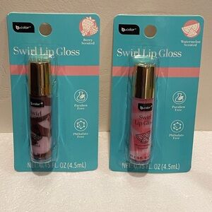 b.color swirl lip gloss berry & watermelon scented 2pcs